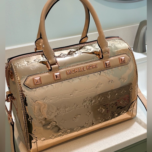 MICHAEL Michael Kors Handbags - NWT - MICHAEL Michael Kors - Kara Rose Gold Duffle Satchel